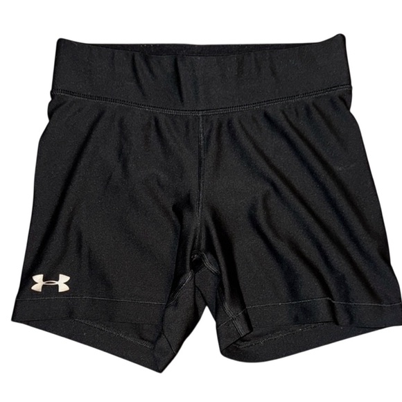 Under Armour Black Athletic Shorts with Moisture-Wicking Fabric - Picture 1 of 6